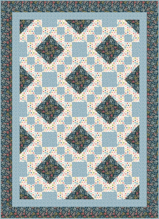 LIMITED EDITION!! Fabric Cafe Irish Christmas Quilt Kit Featuring Poppie Cotton Sunshine & Chamomile Fabric Collection