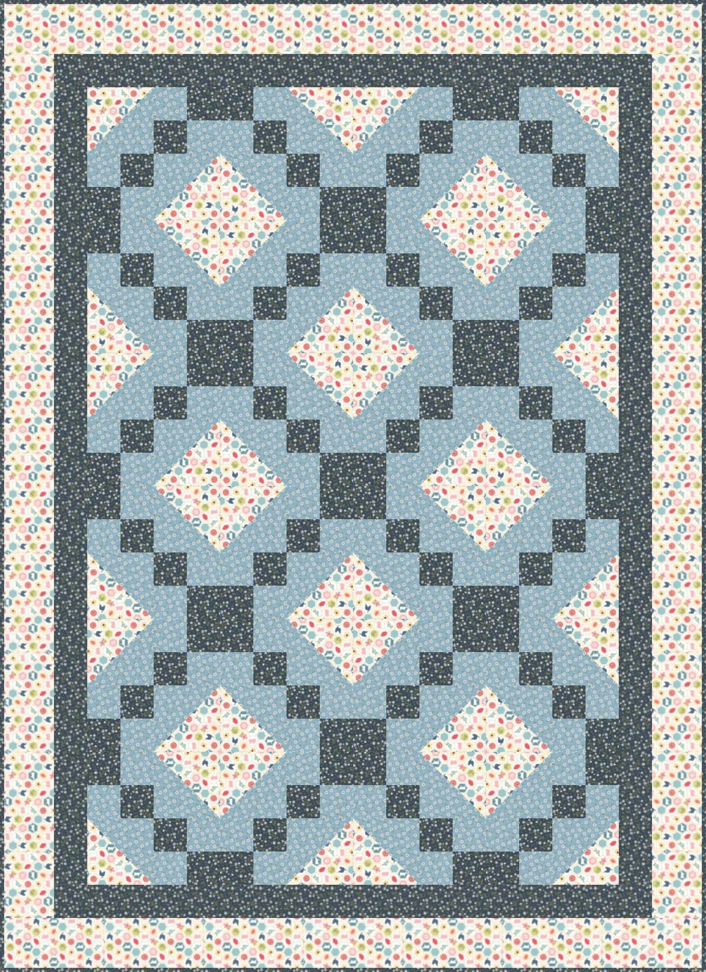 LIMITED EDITION!! Fabric Cafe Irish Christmas Quilt Kit Featuring Poppie Cotton Sunshine & Chamomile Fabric Collection