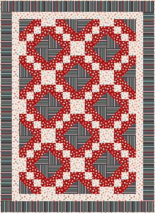 LIMITED EDITION Fabric Cafe Irish Christmas Quilt Kit Featuring Lewis & Irene Gingerbread Season Fabric Collection Finished Size: 42.5x58.5"