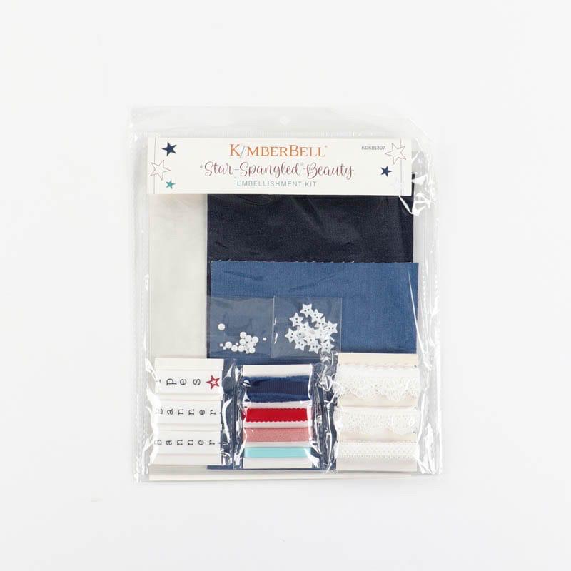 Kimberbell Star Spangled Beauty Ladder Quilt Collection (Options: Machine Embroidery CD, Embellishment Kit, Fabric Kit, and Thread Set)