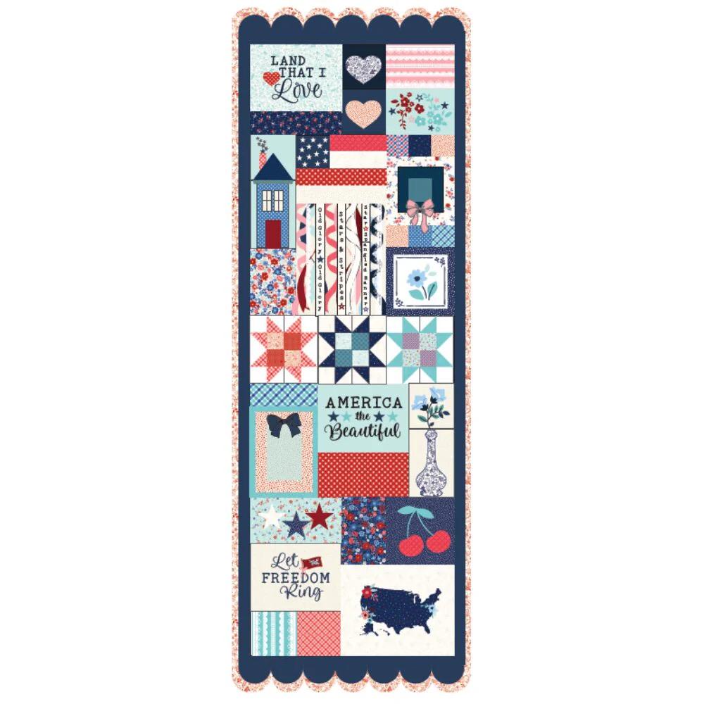 Kimberbell Star Spangled Beauty Ladder Quilt Collection (Options: Machine Embroidery CD, Embellishment Kit, Fabric Kit, and Thread Set)