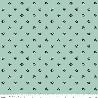 LAST BOLT!! Riley Blake Porch Swing Fabric Collection Tiny Flowers on Mint Premium 100% Cotton Quilt Shop Quality Fabrics