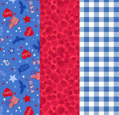 LIMITED EDITION!! Fabric Cafe Amore Quilt Kit Featuring Lewis & Irene Americana Fabric Collection Finished Size: 39"x57"