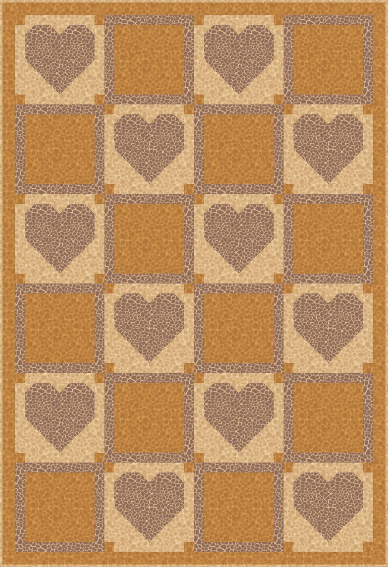 LIMITED EDITION!! Fabric Cafe Amore Quilt Kit Featuring Lewis & Irene Small Things Wild Animals Fabric Collection Finished Size: 39"x57"