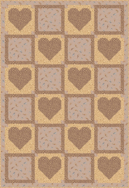 LIMITED EDITION!! Fabric Cafe Amore Quilt Kit Featuring Lewis & Irene Small Things Wild Animals Fabric Collection Finished Size: 39"x57"