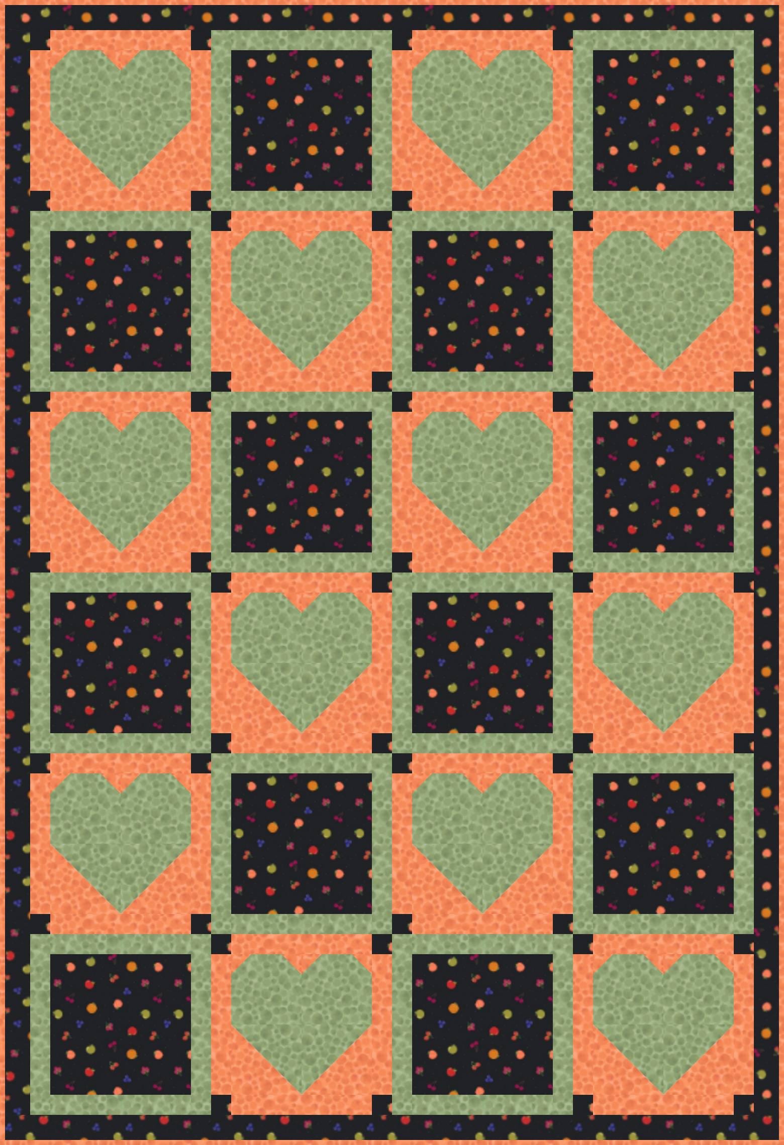 LIMITED EDITION!! Fabric Cafe Amore Quilt Kit Featuring Lewis & Irene Small Things Sweet Fabric Collection Finished Size: 39"x57"