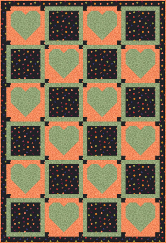 LIMITED EDITION!! Fabric Cafe Amore Quilt Kit Featuring Lewis & Irene Small Things Sweet Fabric Collection Finished Size: 39"x57"