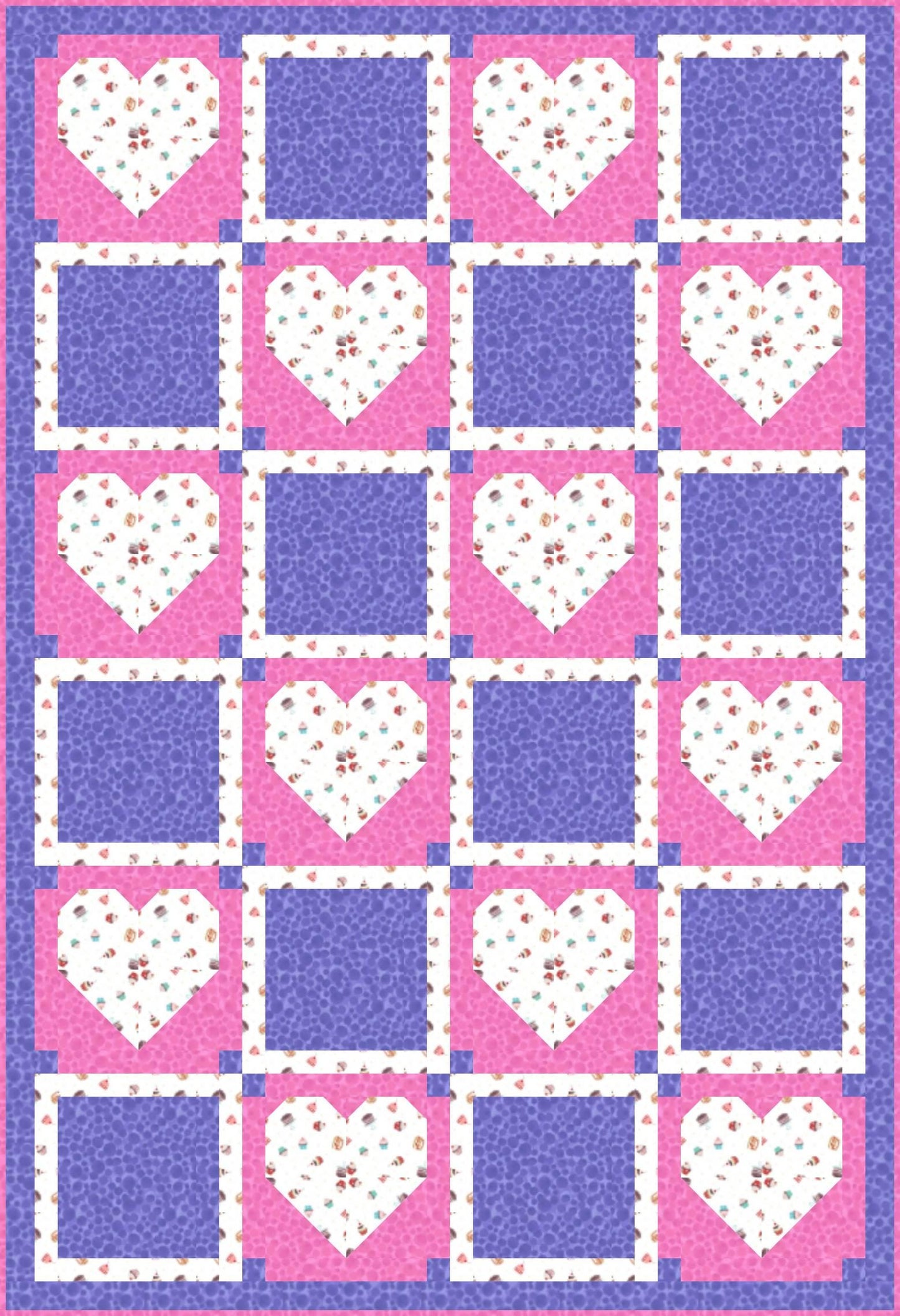LIMITED EDITION!! Fabric Cafe Amore Quilt Kit Featuring Lewis & Irene Small Things Sweet Fabric Collection Finished Size: 39"x57"