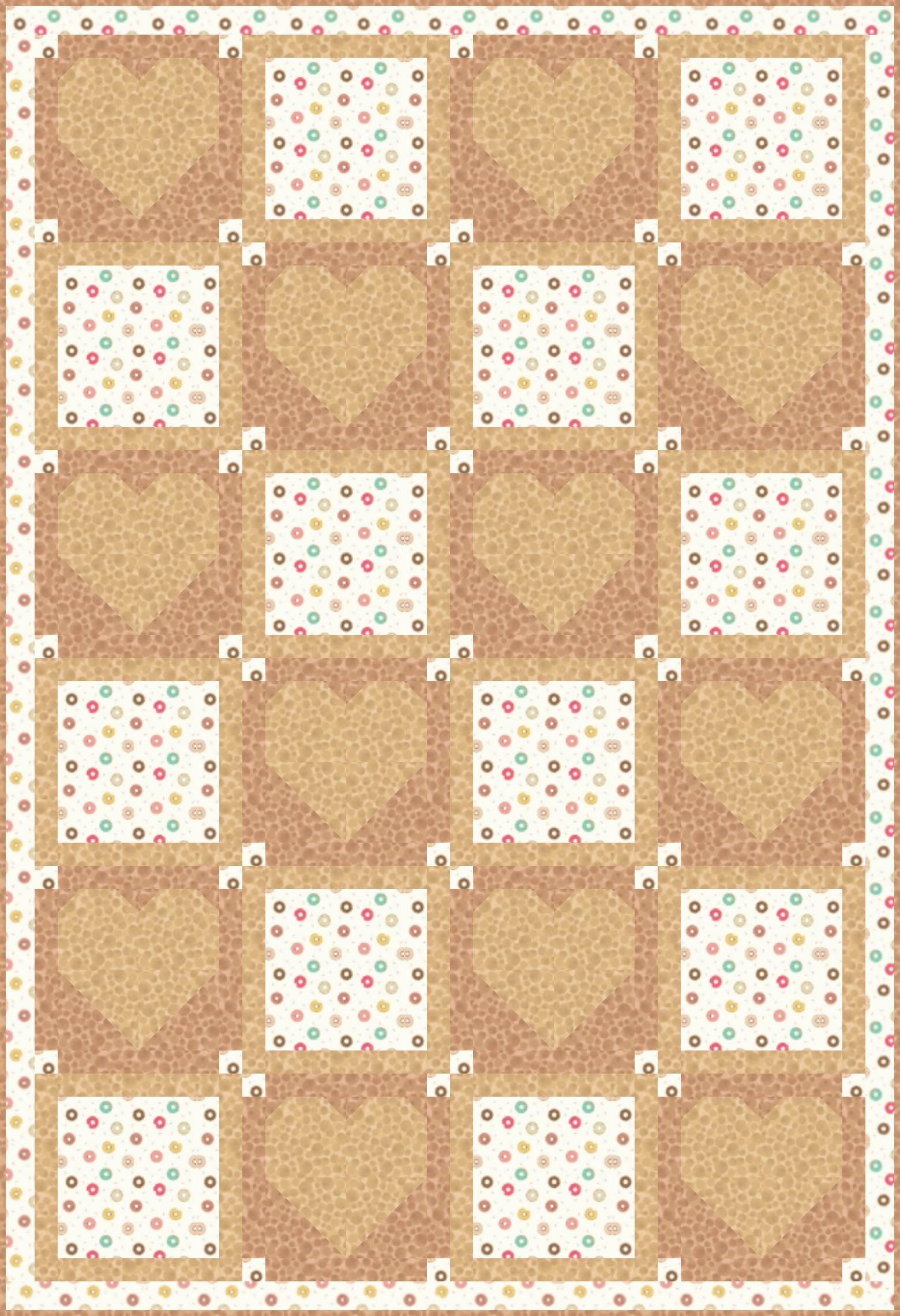 LIMITED EDITION!! Fabric Cafe Amore Quilt Kit Featuring Lewis & Irene Small Things Sweet Fabric Collection Finished Size: 39"x57"