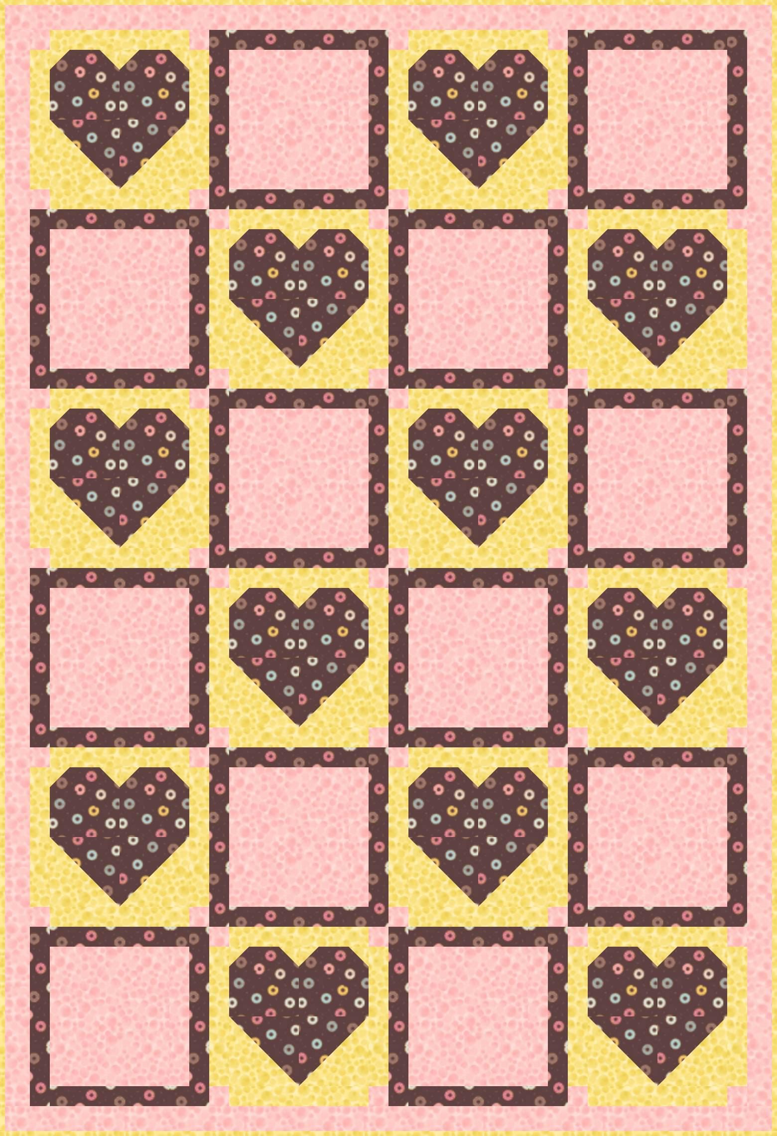 LIMITED EDITION!! Fabric Cafe Amore Quilt Kit Featuring Lewis & Irene Small Things Sweet Fabric Collection Finished Size: 39"x57"