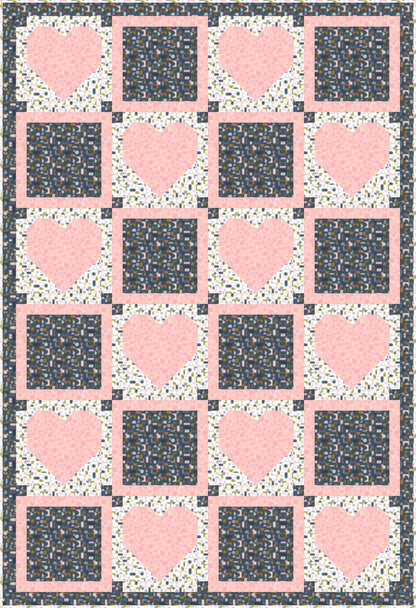 LIMITED EDITION!! Fabric Cafe Amore Quilt Kit Featuring Lewis & Irene Forme Fabric Collection Finished Size: 39"x57"