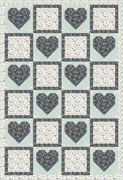 LIMITED EDITION!! Fabric Cafe Amore Quilt Kit Featuring Lewis & Irene Forme Fabric Collection Finished Size: 39"x57"