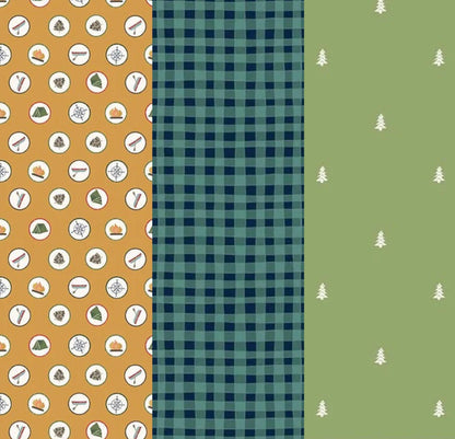 LIMITED EDITION!! Fabric Cafe Ashford Square Quilt Kit Featuring Riley Blake Love You S'Mores Fabric Collection Finished Size: 42.5"x60.5"