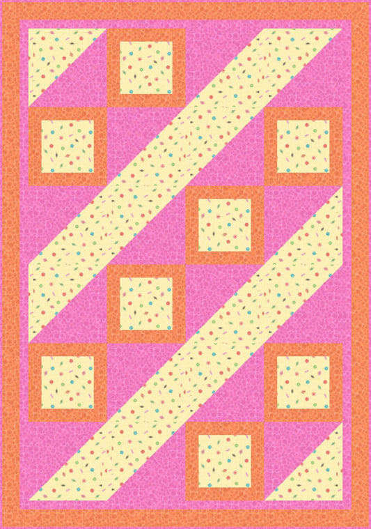 LIMITED EDITION Fabric Cafe Ashford Square Quilt Kit Featuring Lewis & Irene Small Things Sweet Fabric Collection Finished Size: 42.5"x60.5"