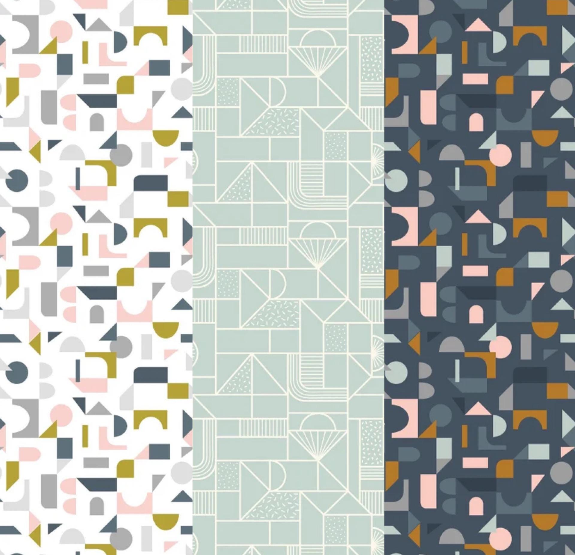 LIMITED EDITION Fabric Cafe Ashford Square Quilt Kit Featuring Lewis & Irene Forme Fabric Collection Finished Size: 42.5"x60.5"