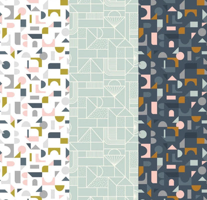 LIMITED EDITION Fabric Cafe Ashford Square Quilt Kit Featuring Lewis & Irene Forme Fabric Collection Finished Size: 42.5"x60.5"