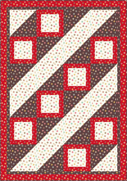 LIMITED EDITION Fabric Cafe Ashford Square Quilt Kit Featuring Lewis & Irene Small Things Sweet Fabric Collection Finished Size: 42.5"x60.5"