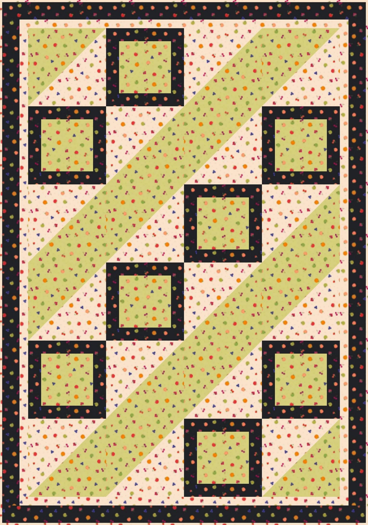 LIMITED EDITION Fabric Cafe Ashford Square Quilt Kit Featuring Lewis & Irene Small Things Sweet Fabric Collection Finished Size: 42.5"x60.5"