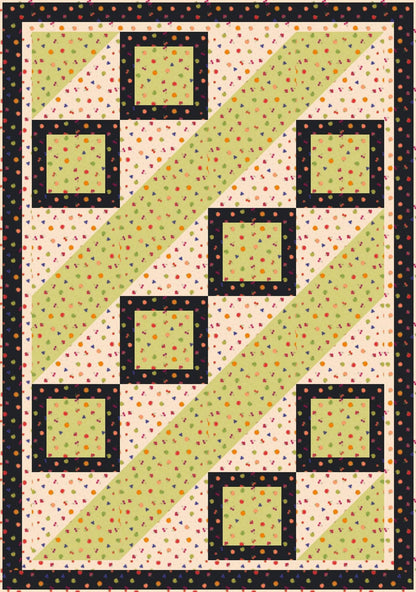 LIMITED EDITION Fabric Cafe Ashford Square Quilt Kit Featuring Lewis & Irene Small Things Sweet Fabric Collection Finished Size: 42.5"x60.5"