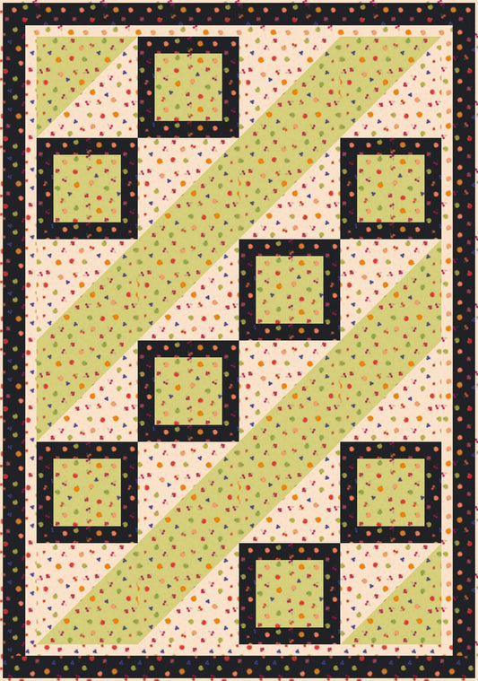LIMITED EDITION Fabric Cafe Ashford Square Quilt Kit Featuring Lewis & Irene Small Things Sweet Fabric Collection Finished Size: 42.5"x60.5"