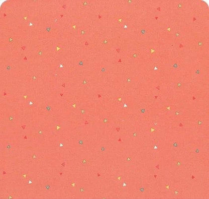 Riley Blake Heather Peterson Market Street Fabric Collection Triangles on Coral Premium 100% Quilt Shop Quality Cotton Fabrics