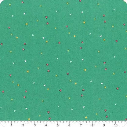 Riley Blake Heather Peterson Market Street Fabric Collection Triangles on Teal Premium 100% Quilt Shop Quality Cotton Fabrics