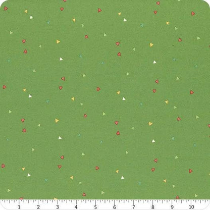 Riley Blake Heather Peterson Market Street Fabric Collection Triangles on Green Premium 100% Quilt Shop Quality Cotton Fabrics