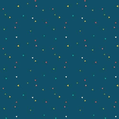 Riley Blake Heather Peterson Market Street Fabric Collection Triangles on Navy Premium 100% Quilt Shop Quality Cotton Fabrics