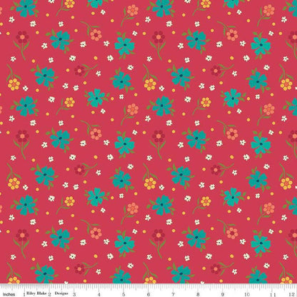 Riley Blake Heather Peterson Market Street Fabric Collection Flowers on Berry Premium 100% Quilt Shop Quality Cotton Fabrics