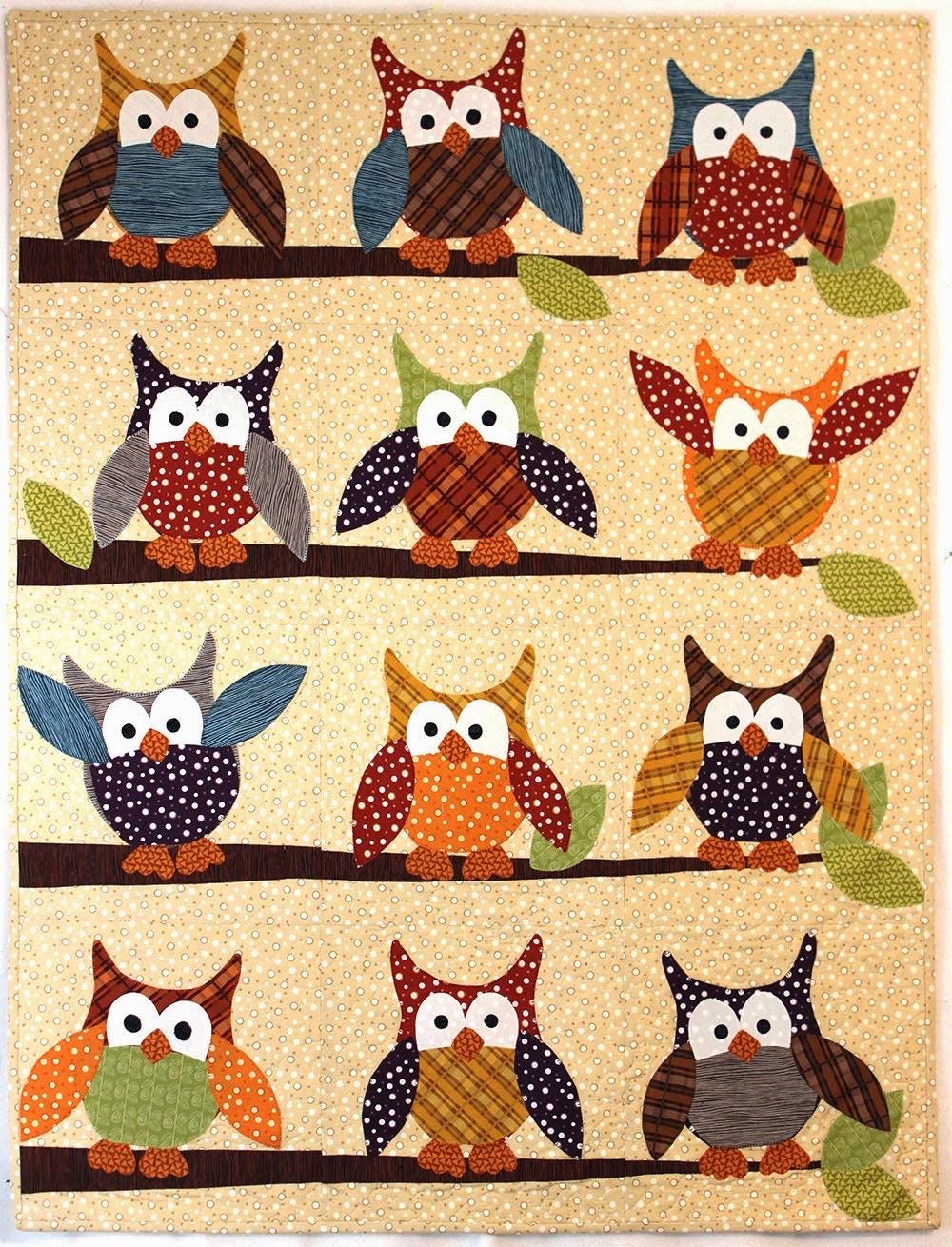 Jennifer Heynen Creative Co Okey Dokey Owl and Friends Quilt Pattern Finished Size: 36"x48" PT-0136