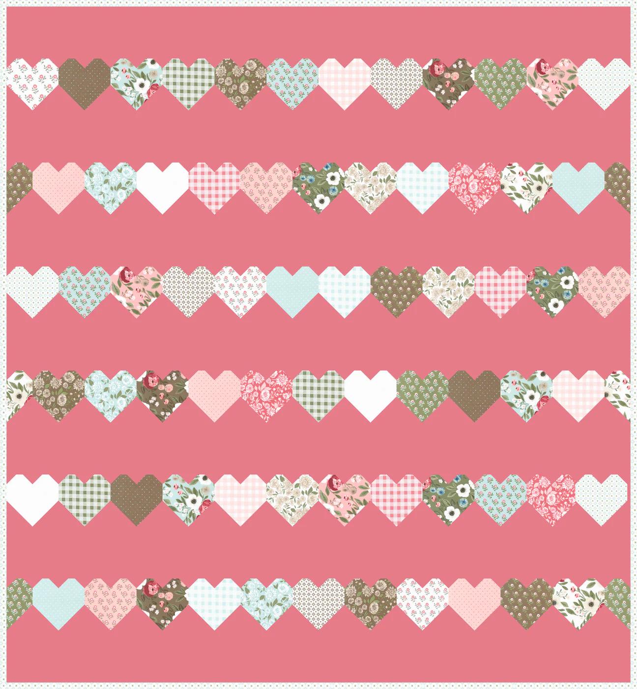 Lella Boutique Love Day Quilt Pattern Finished Size 72.5"x78.5" LB223