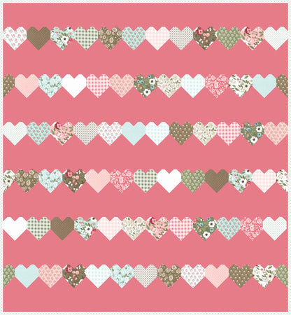 Lella Boutique Love Day Quilt Pattern Finished Size 72.5"x78.5" LB223