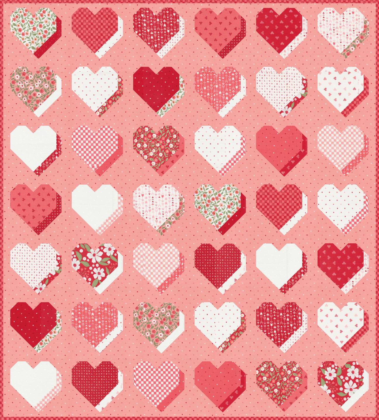 Lella Boutique Beloved Quilt Pattern Finished Size 74.5"x82.5" LB239