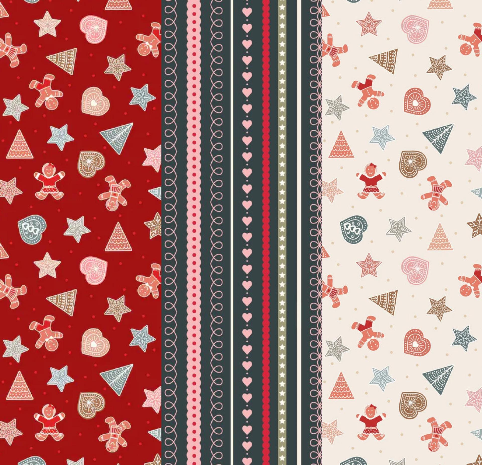 LIMITED EDITION Fabric Cafe Irish Christmas Quilt Kit Featuring Lewis & Irene Gingerbread Season Fabric Collection Finished Size: 42.5x58.5"