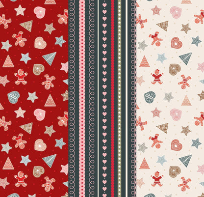 LIMITED EDITION Fabric Cafe Irish Christmas Quilt Kit Featuring Lewis & Irene Gingerbread Season Fabric Collection Finished Size: 42.5x58.5"