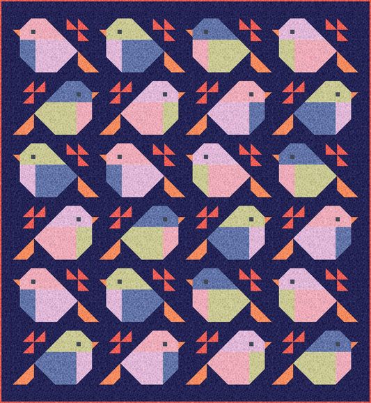 LIMITED EDITION!! Limited Edition Pen + Paper Patterns Sparrows Quilt Kit Featuring Lewis & Irene Bumbleberries Fabric Collection