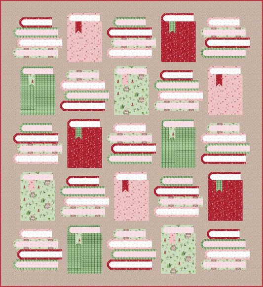 LIMITED EDITION!! Riley Blake Pen + Paper Patterns Book Nook Quilt Kit Featuring Riley Blake To Grandmother's House Fabric Collection