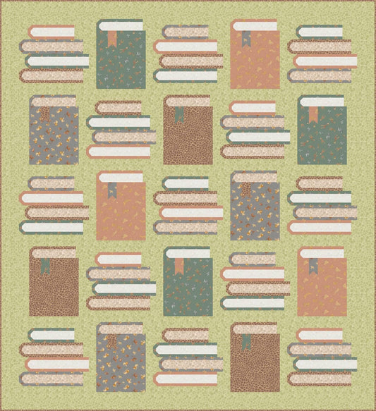 LIMITED EDITION!! Pen + Paper Patterns Book Nook Quilt Kit Featuring Lewis & Irene Small Things Wild Animals Fabric Collection