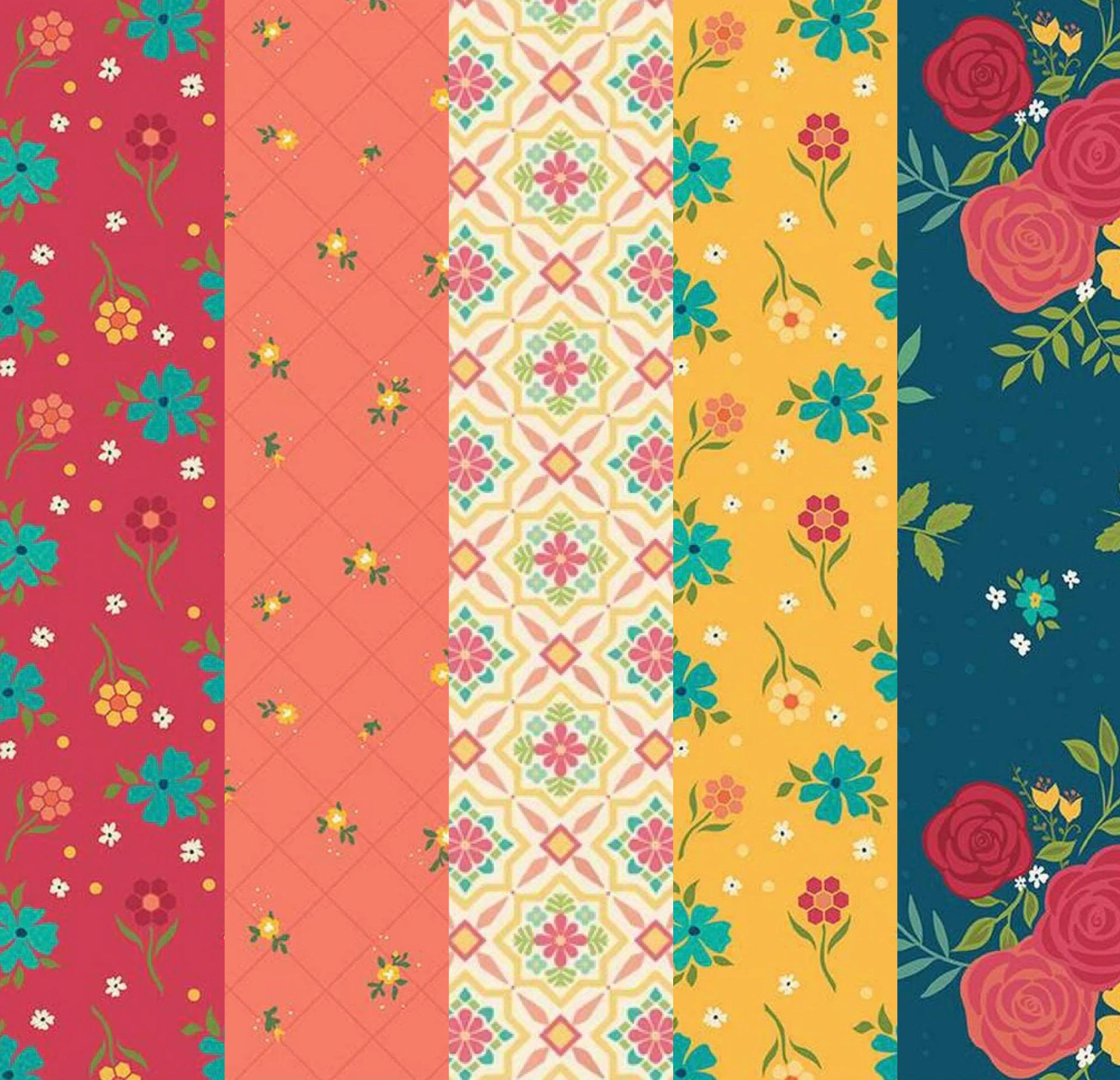 LIMITED EDITION!! Fabric Cafe Zenith Quilt Kit Featuring Riley Blake Market Street Fabric Collection Finished Size: 50"x72"
