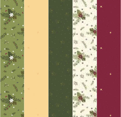 LAST ONE!! Limited Edition Fabric Cafe Zenith Quilt Kit Featuring Riley Blake Silent Night Fabric Collection Finished Size: 50"x72"