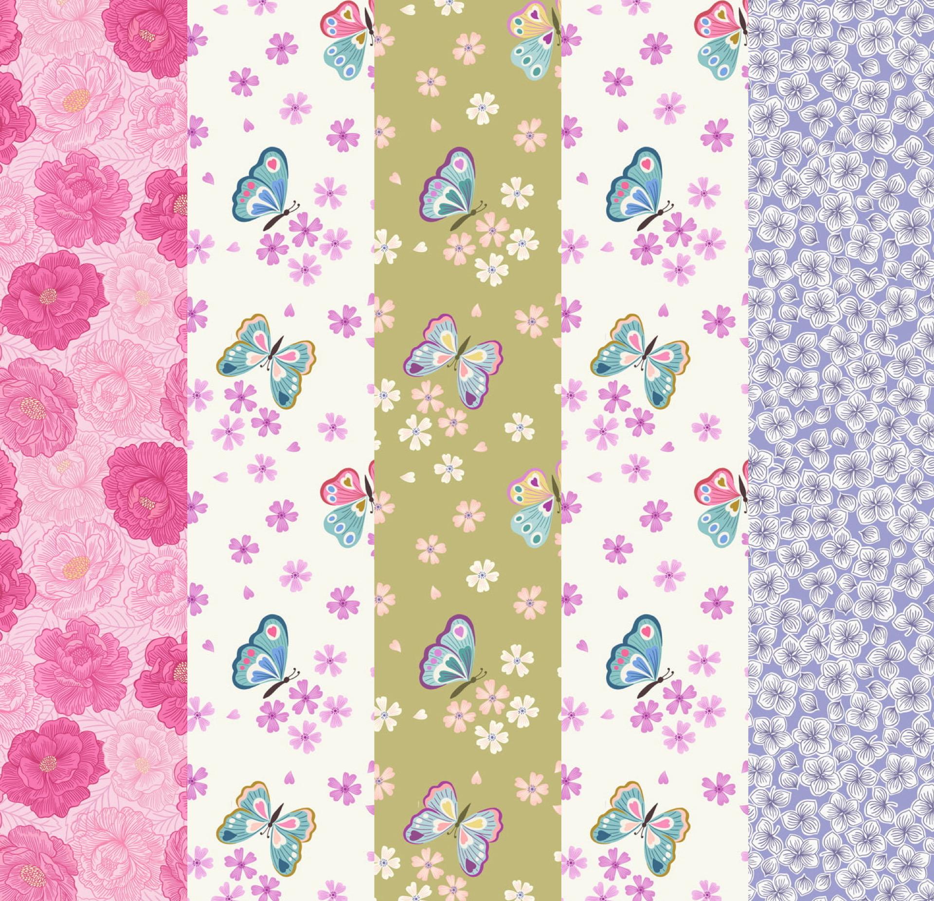 LIMITED EDITION!! Fabric Cafe Zenith Quilt Kit Featuring Lewis & Irene Love Blooms Fabric Collection Finished Size: 50"x72"