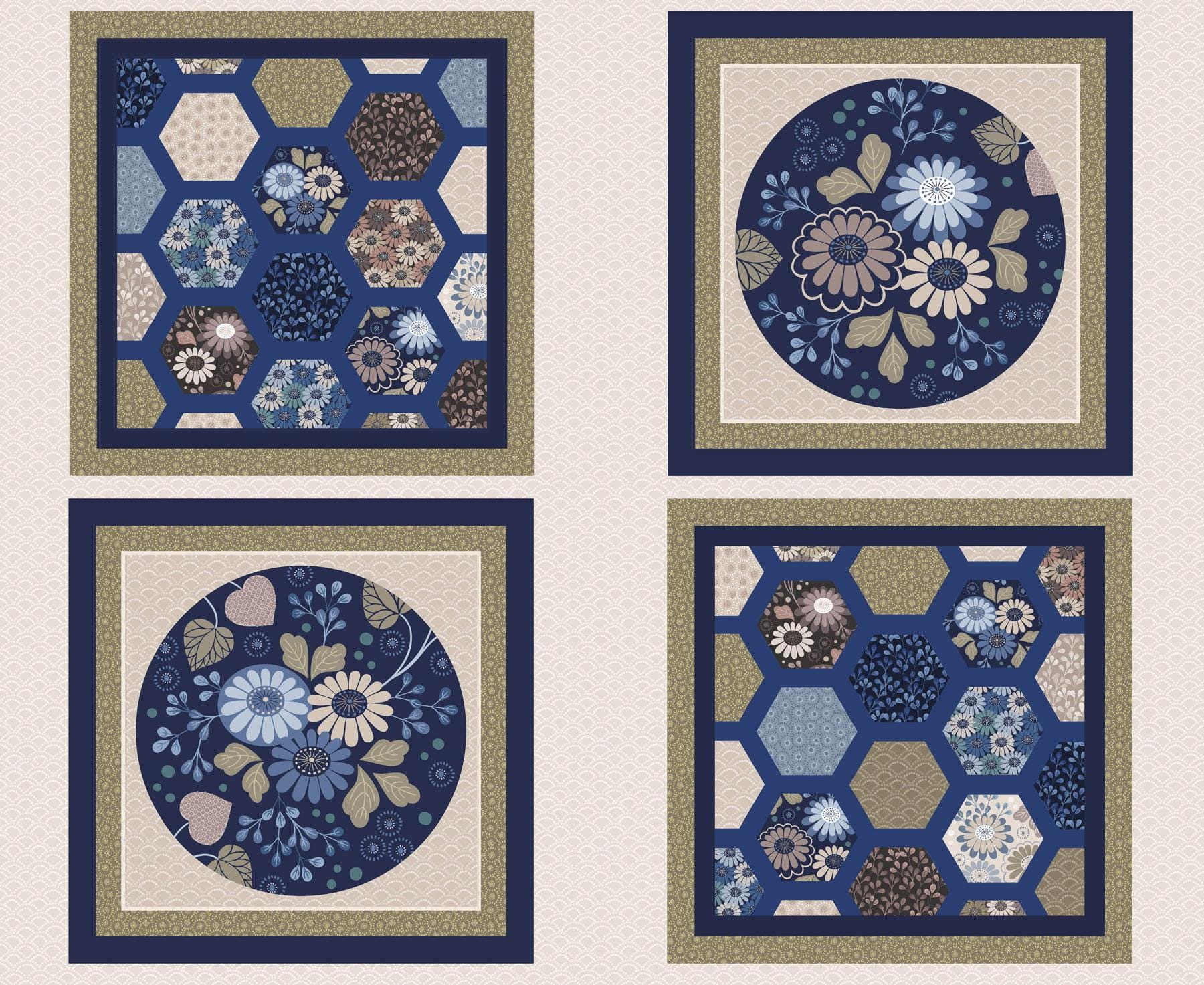 LIMITED EDITION!! Fabric Cafe Zenith Quilt Kit Featuring Lewis & Irene Shinrin Yoku Fabric Collection Finished Size: 50"x72"