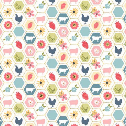 LIMITED EDITION!! Fabric Cafe Passage Quilt Kit Featuring Poppie Cotton Sunshine & Chamomile Fabric Collection Finished Size: 54”x63"