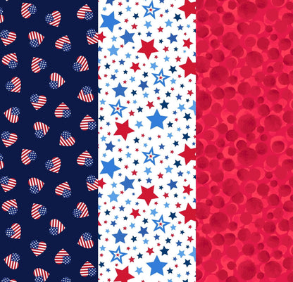 LIMITED EDITION!! Fabric Cafe Valor Quilt Kit Featuring Lewis & Irene Americana Fabric Collection Finished Size: 43.5"x61.5"