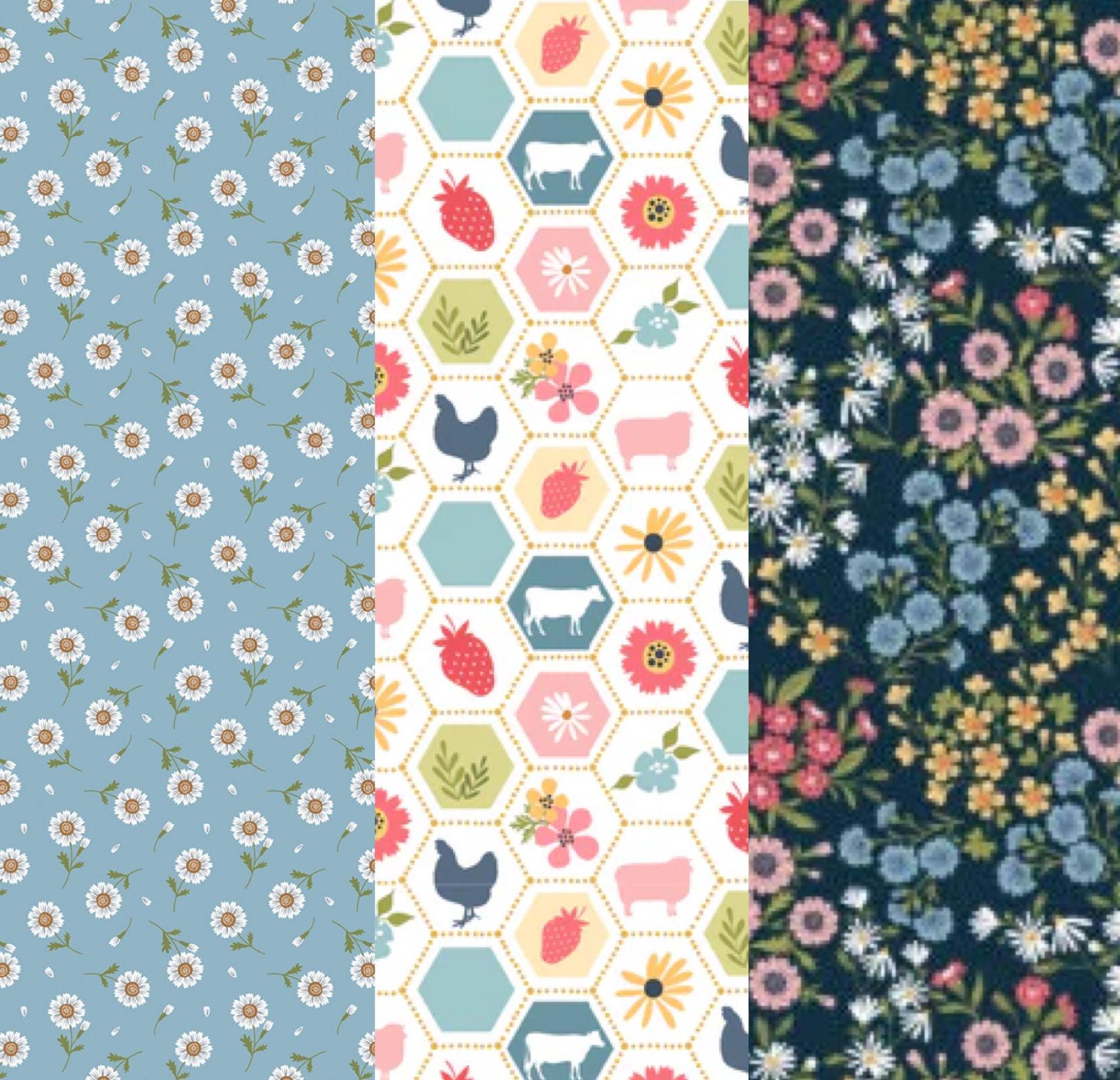 LIMITED EDITION!! Fabric Cafe Irish Christmas Quilt Kit Featuring Poppie Cotton Sunshine & Chamomile Fabric Collection