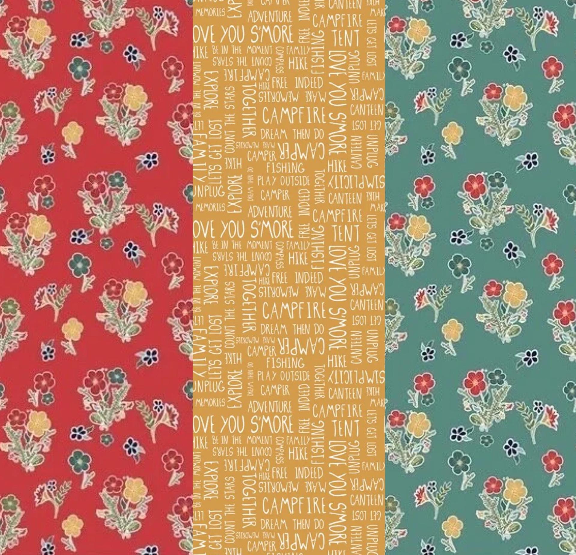 LIMITED EDITION!! Fabric Cafe Amore Quilt Kit Featuring Riley Blake Love You S'Mores Fabric Collection Finished Size: 39"x57"