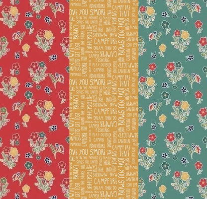 LIMITED EDITION!! Fabric Cafe Amore Quilt Kit Featuring Riley Blake Love You S'Mores Fabric Collection Finished Size: 39"x57"
