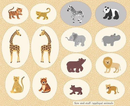 LIMITED EDITION!! Fabric Cafe Amore Quilt Kit Featuring Lewis & Irene Small Things Wild Animals Fabric Collection Finished Size: 39"x57"