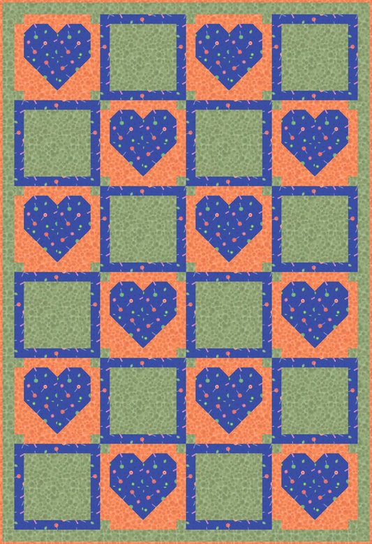 LIMITED EDITION!! Fabric Cafe Amore Quilt Kit Featuring Lewis & Irene Small Things Sweet Fabric Collection Finished Size: 39"x57"