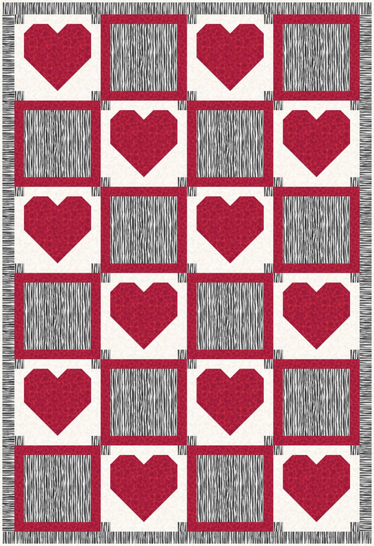 LIMITED EDITION!! Fabric Cafe Amore Quilt Kit Featuring Lewis & Irene Small Things Wild Animals Fabric Collection Finished Size: 39"x57"